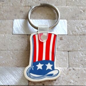 GEHA Healthcare Patriotic Uncle Sam Hat Key Ring